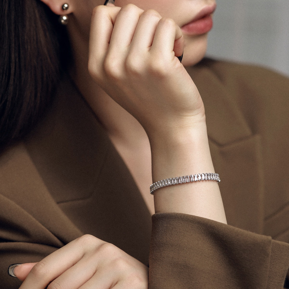 [Echo Fine ]Exquisite Emerald Cut Daily Bracelet
