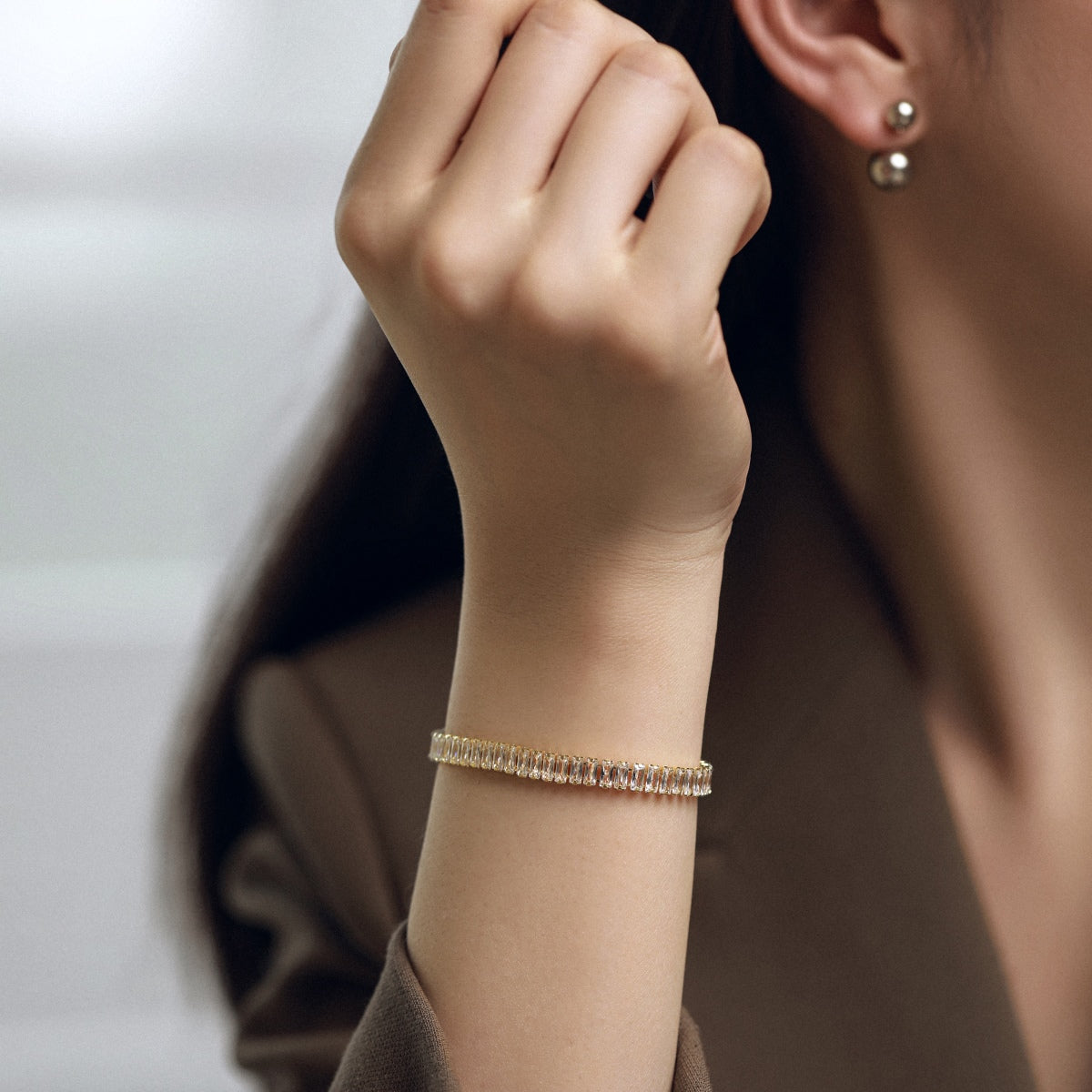 [Echo Fine ]Exquisite Emerald Cut Daily Bracelet