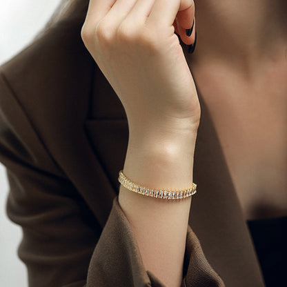 [Echo Fine ]Exquisite Emerald Cut Daily Bracelet