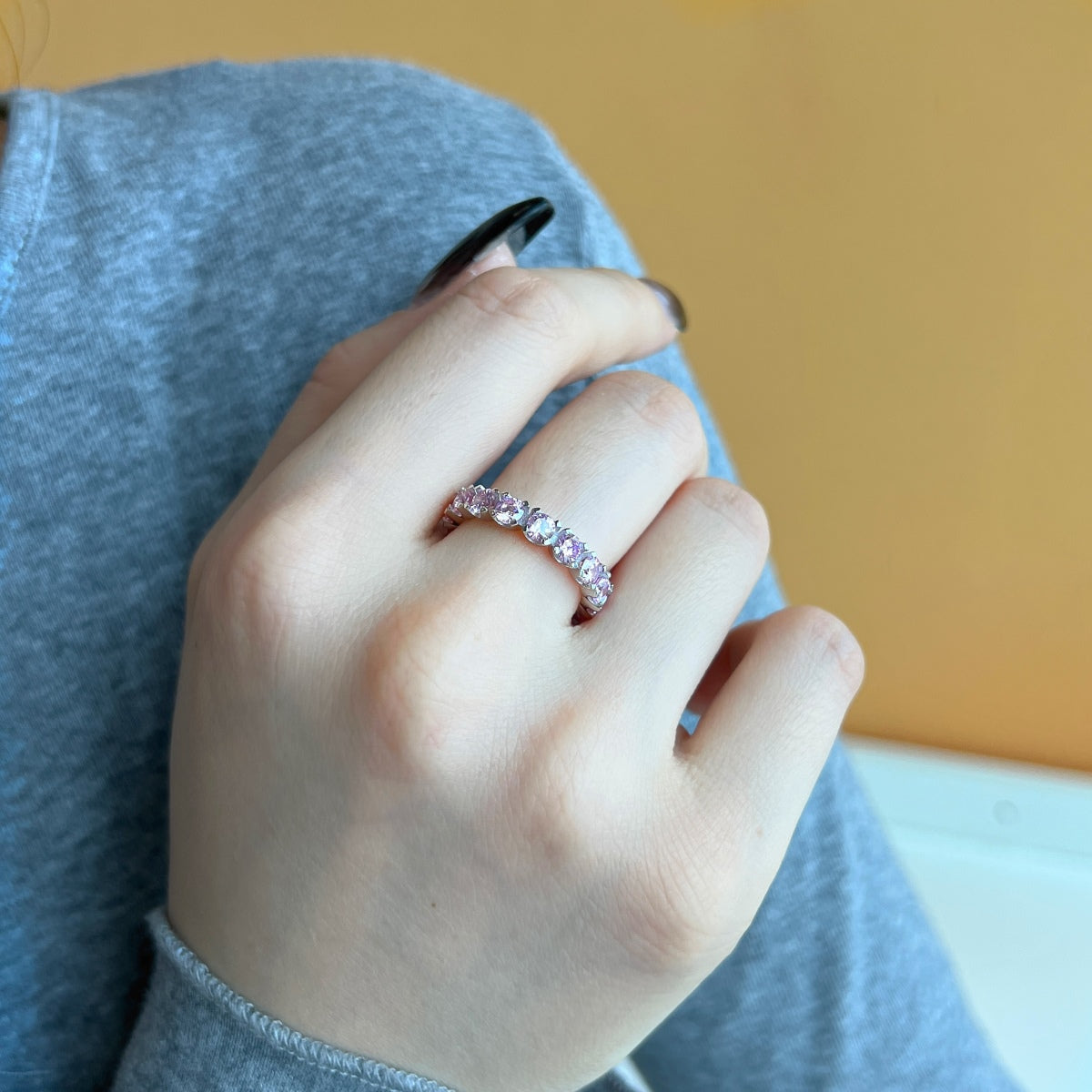 [Echo Fine ]Eternity Round Cut Tennis Ring