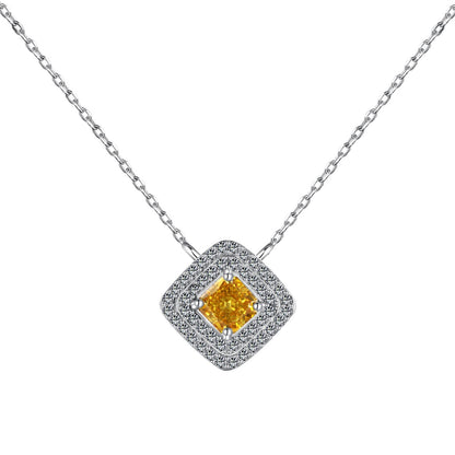 [Echo Fine ]Sparkling Asscher Cut Necklace