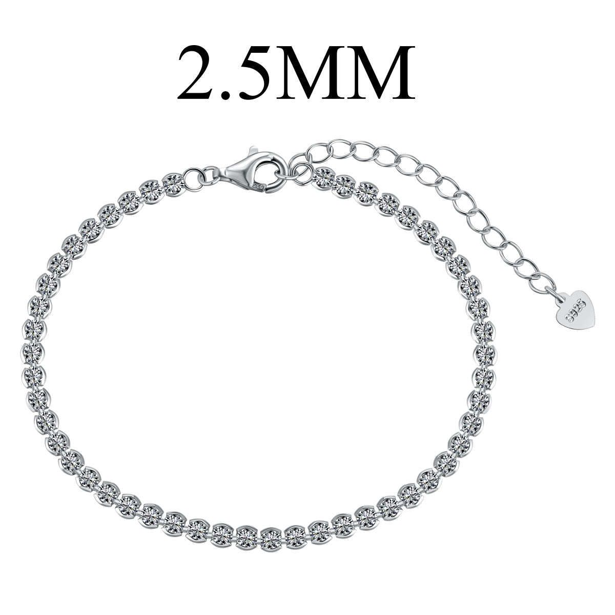 [Echo Fine ]Dazzling Sparkling Round Cut Daily Bracelet