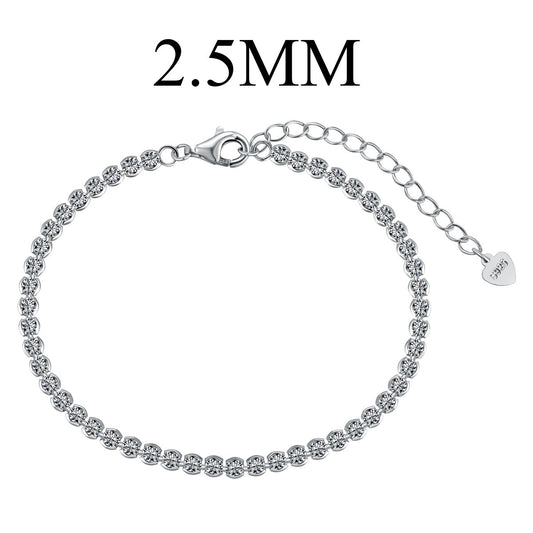 [Echo Fine ]Dazzling Sparkling Round Cut Daily Bracelet