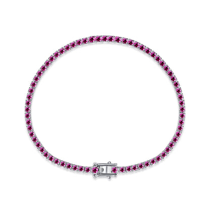 [Echo Fine ]Dazzling Colorful Round Cut Daily Bracelet