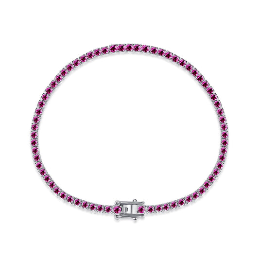 [Echo Fine ]Dazzling Colorful Round Cut Daily Bracelet