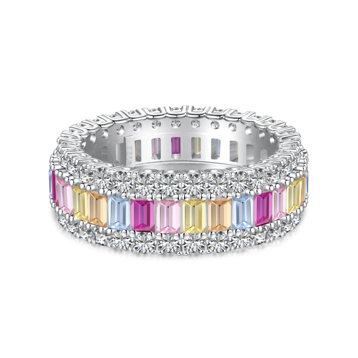 [Echo Fine ]Dainty Colorful Radiant Cut Daily Ring
