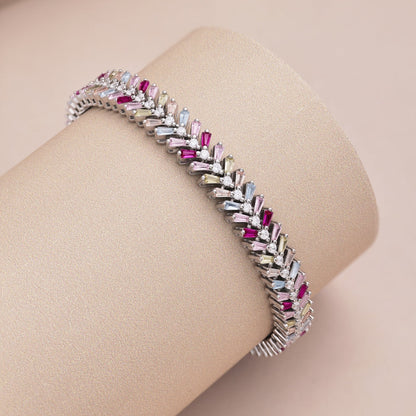 [Echo Fine ]Dainty Radiant Emerald Cut Daily Bracelet