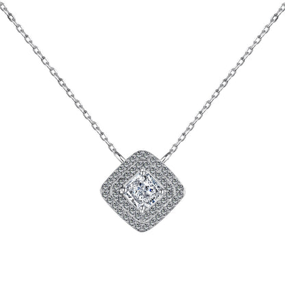 [Echo Fine ]Sparkling Asscher Cut Necklace