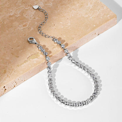 [Echo Fine ]Ornate  Sparkling Round Cut Daily Bracelet