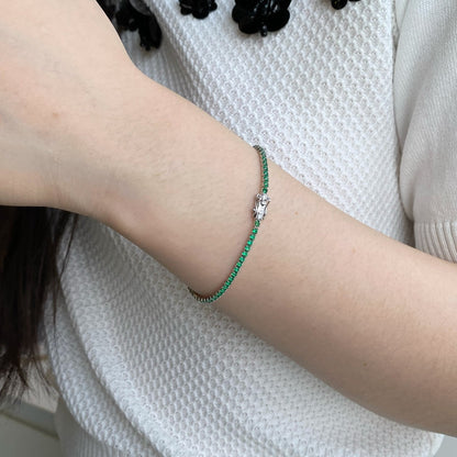 [Echo Fine ]Dazzling Colorful Round Cut Daily Bracelet