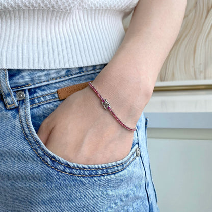 [Echo Fine ]Dazzling Colorful Round Cut Daily Bracelet