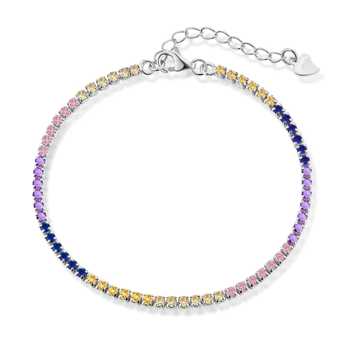 [Echo Fine ]Radiant Shinning Princess Cut Tennis Bracelet