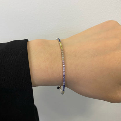 [Echo Fine ]Radiant Shinning Princess Cut Tennis Bracelet