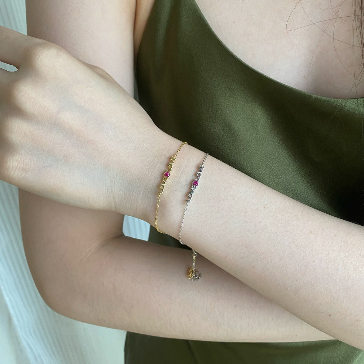 [Echo Fine ]Romantic Heart Shape Lover Bracelet