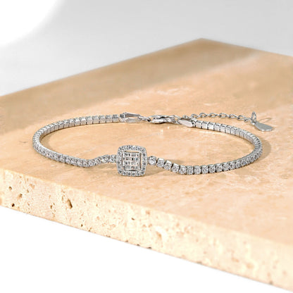 [Echo Fine ]Luxurious Dazzling Square Shape Banquet Bracelet