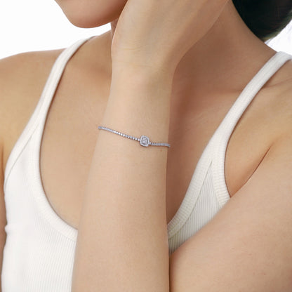 [Echo Fine ]Luxurious Dazzling Square Shape Banquet Bracelet