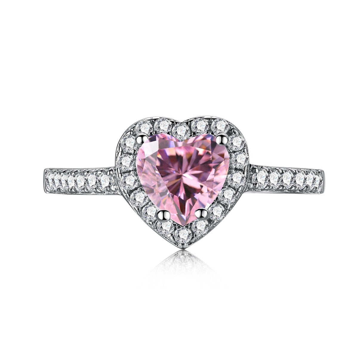 [Echo Fine ]Eternity Splashy Romantic Heart Shape Lover Ring