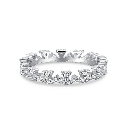 [Echo Fine ]Elegant Resplendent Round Shape Party Ring