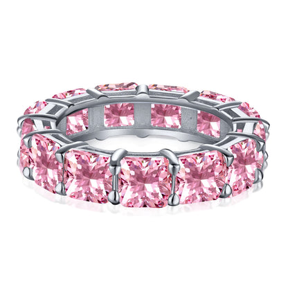 [Echo Fine ]Elegant Princess Cut Tennis Ring