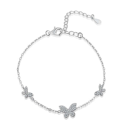 [Echo Fine ]Delicate Butterfly Pendant Bracelet
