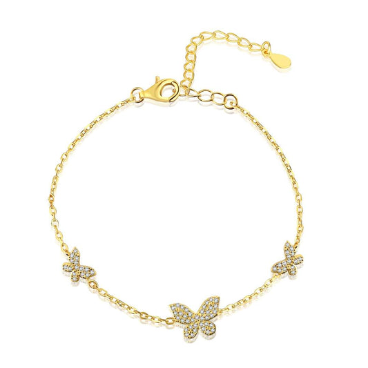 [Echo Fine ]Delicate Butterfly Pendant Bracelet