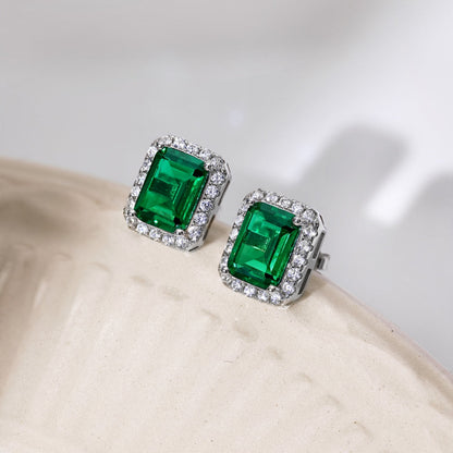 [Echo Fine ]Luxurious Dainty Emerald Cut Banquet Earrings