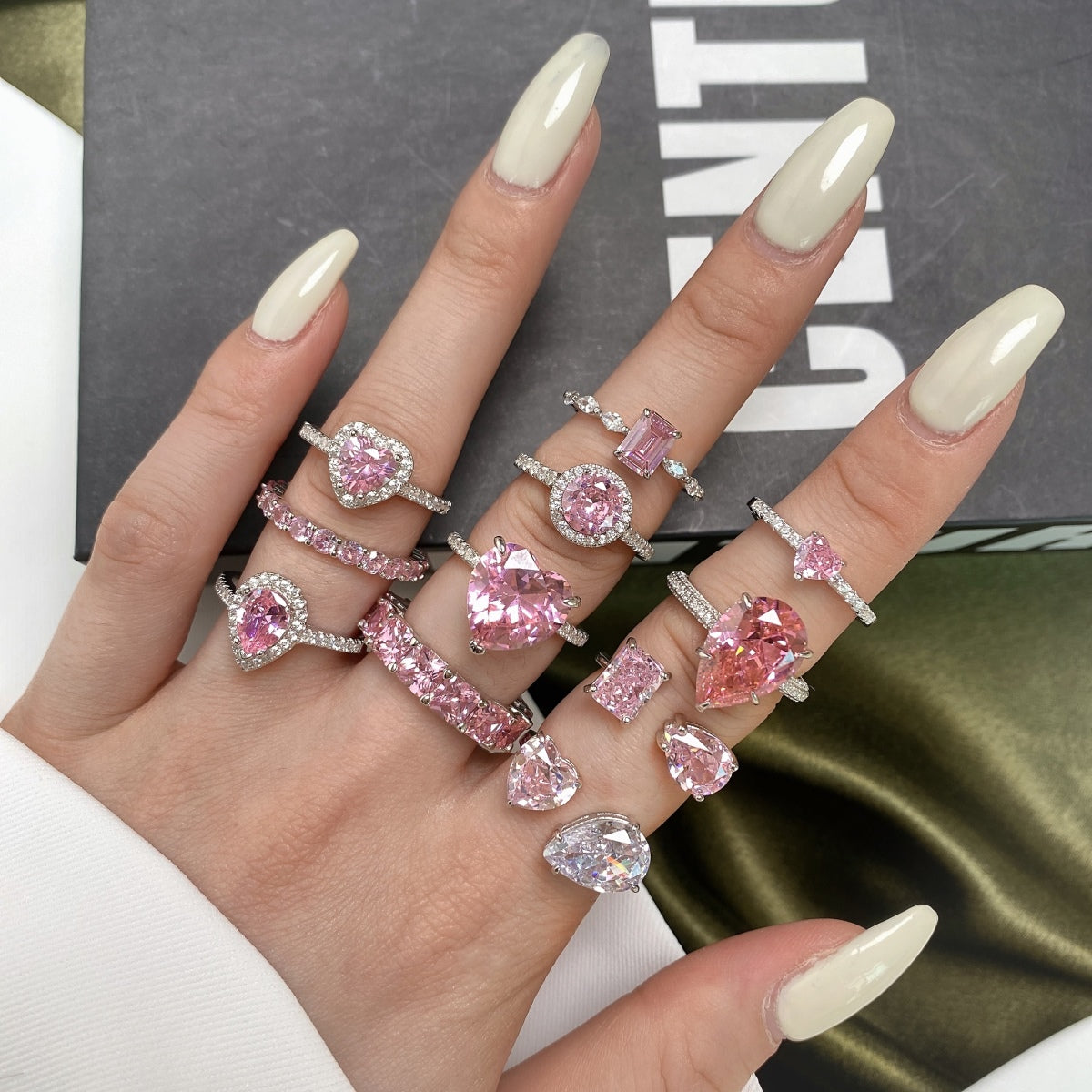 [Echo Fine ]0.5 Carat CaratEternity Charming Heart Shape Lover Ring
