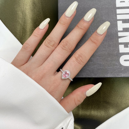 [Echo Fine ]1.0 Carat Luxurious Resplendent Water Drop Shape Wedding Ring