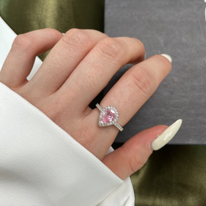 [Echo Fine ]1.0 Carat Luxurious Resplendent Water Drop Shape Wedding Ring