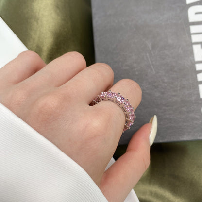 [Echo Fine ]Elegant Princess Cut Tennis Ring