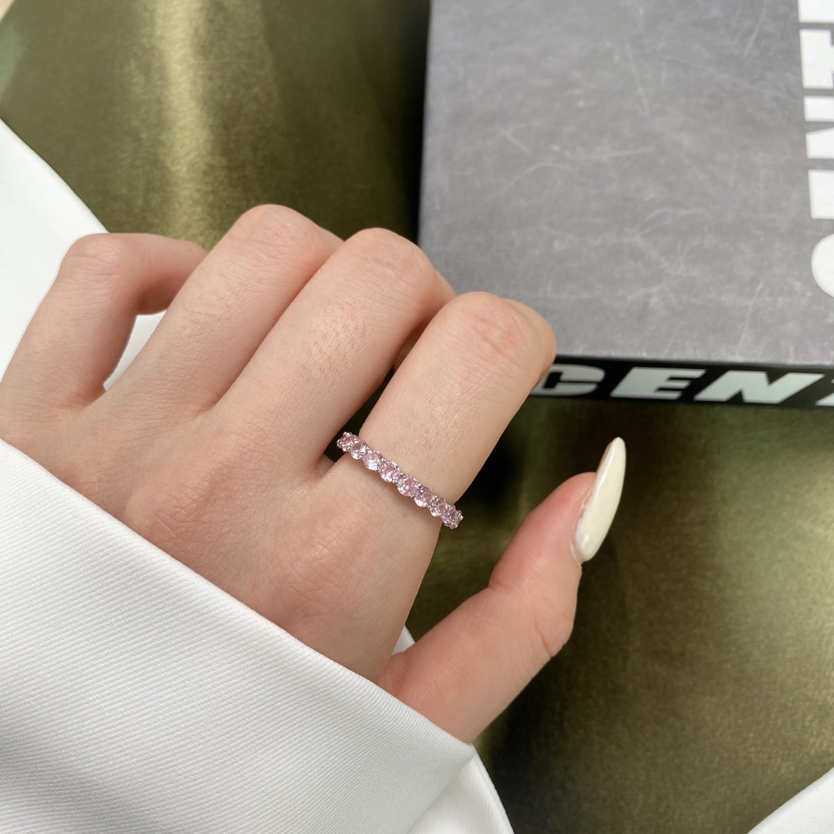 [Echo Fine ]Sparkling Round Cut Tennis Ring
