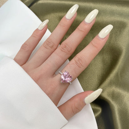 [Echo Fine ]6.0 Carat Luxurious Sparkling Romantic Heart Cut Lover Ring