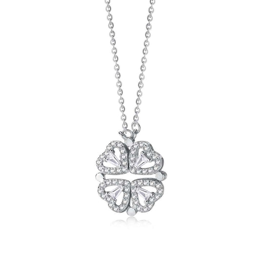 [Echo Fine ]Ornate Heart Cut Flower Shape Necklace