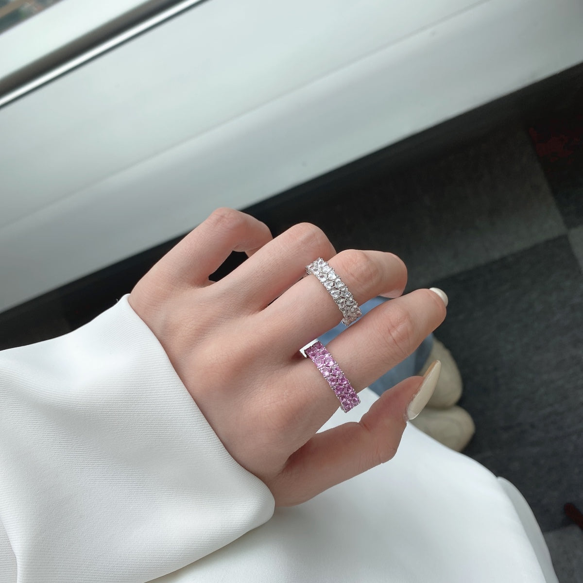 [Echo Fine ]Sparkling Full Heart Ring