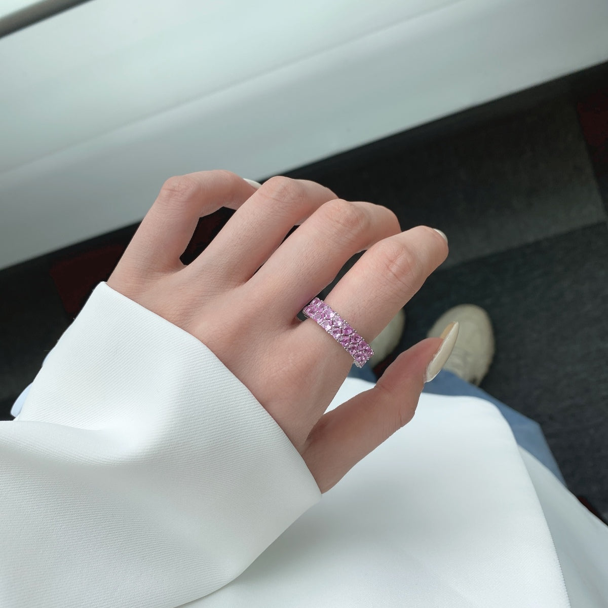 [Echo Fine ]Sparkling Full Heart Ring