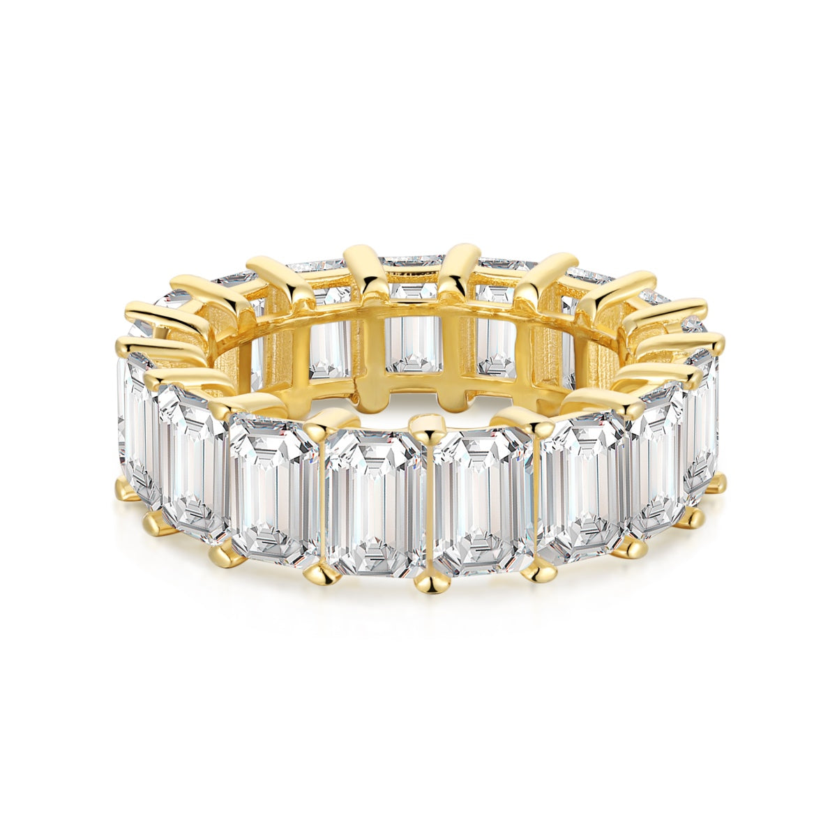 [Echo Fine ]0.75 Carat Elegant Emerald Cut Tennis Ring