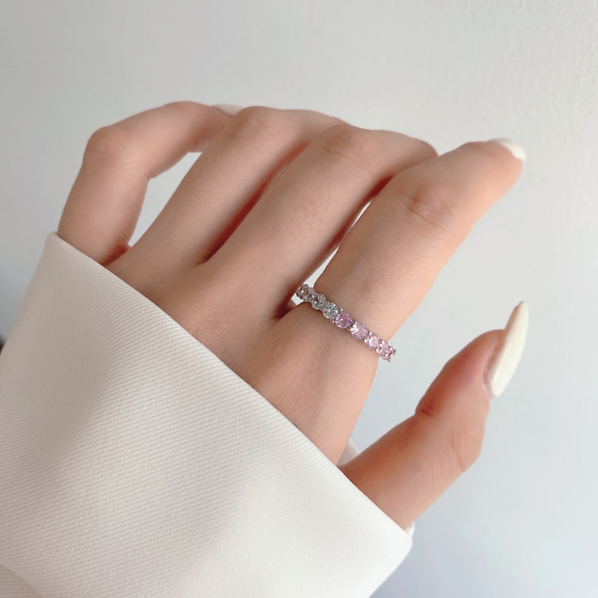 [Echo Fine ]Sparkling Round Cut Tennis Ring