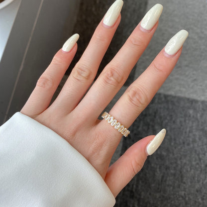 [Echo Fine ]Ornate Oval Cut Tennis Ring