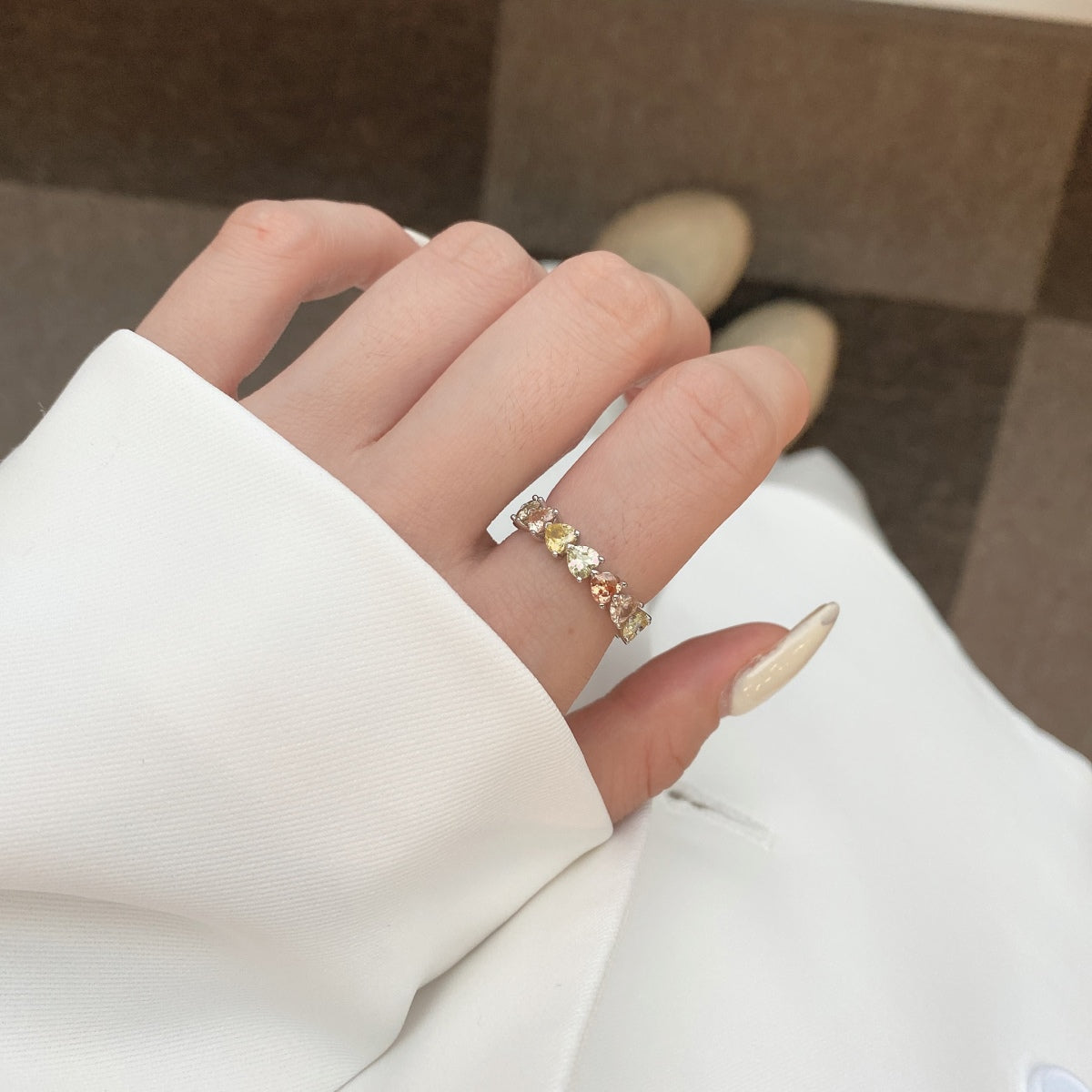 [Echo Fine ]0.25 Carat Radiant Romance Heart Cut Lover Ring