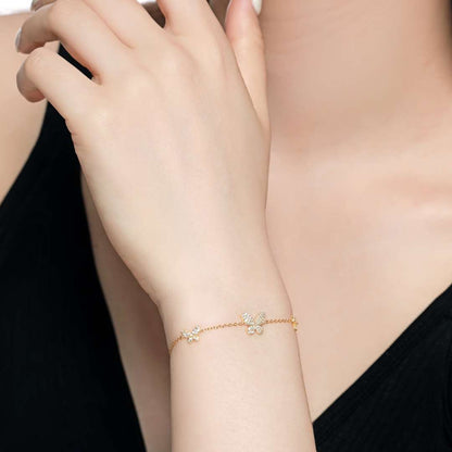 [Echo Fine ]Delicate Butterfly Pendant Bracelet