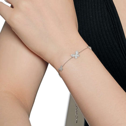 [Echo Fine ]Delicate Butterfly Pendant Bracelet