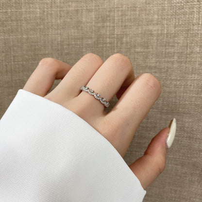 [Echo Fine ]Elegant Resplendent Round Shape Party Ring