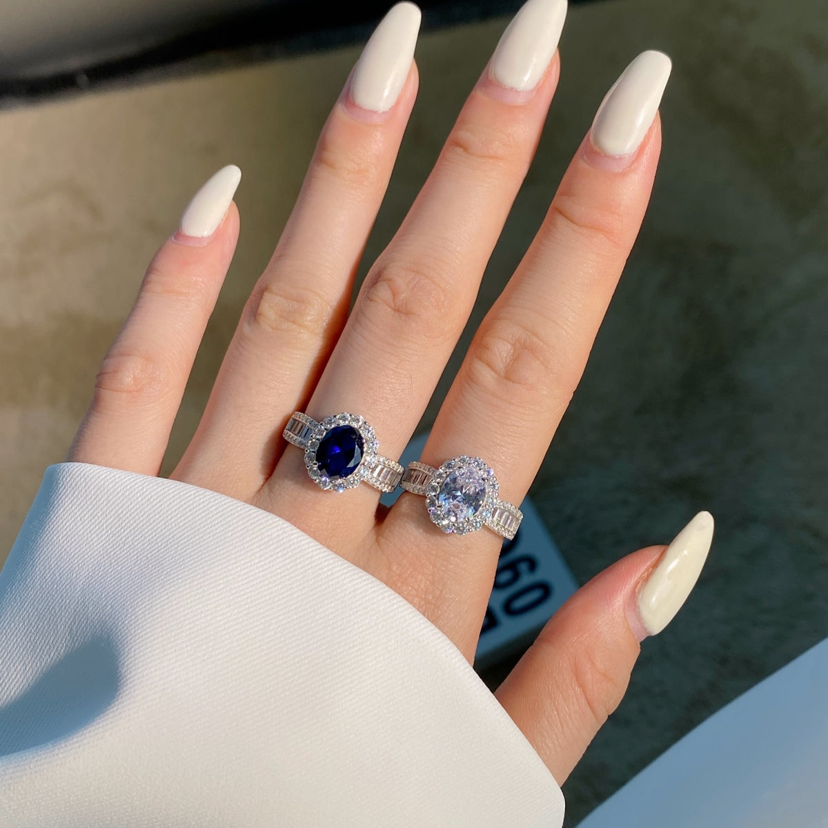[Echo Fine ]1.5 Carat Dazzling Charming Oval Cut Banquet Ring