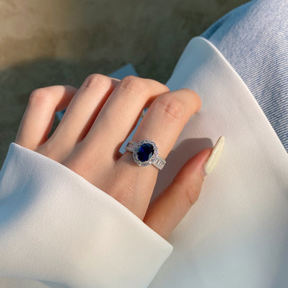 [Echo Fine ]1.5 Carat Dazzling Charming Oval Cut Banquet Ring