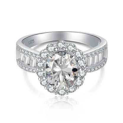 [Echo Fine ]1.5 Carat Dazzling Charming Oval Cut Banquet Ring