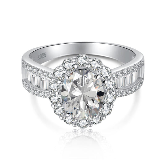 [Echo Fine ]1.5 Carat Dazzling Charming Oval Cut Banquet Ring
