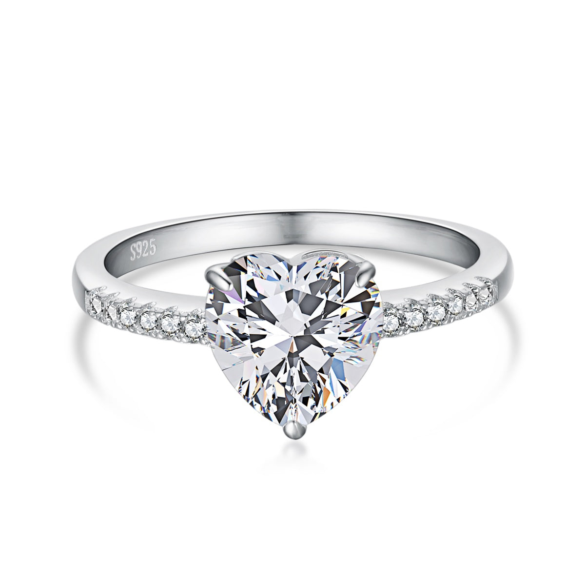 [Echo Fine ]2.0 Carat Dazzling Lustrous Heart Cut Lover Ring