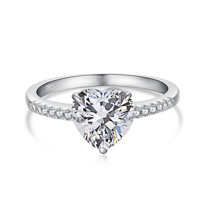 [Echo Fine ]2.0 Carat Dazzling Lustrous Heart Cut Lover Ring