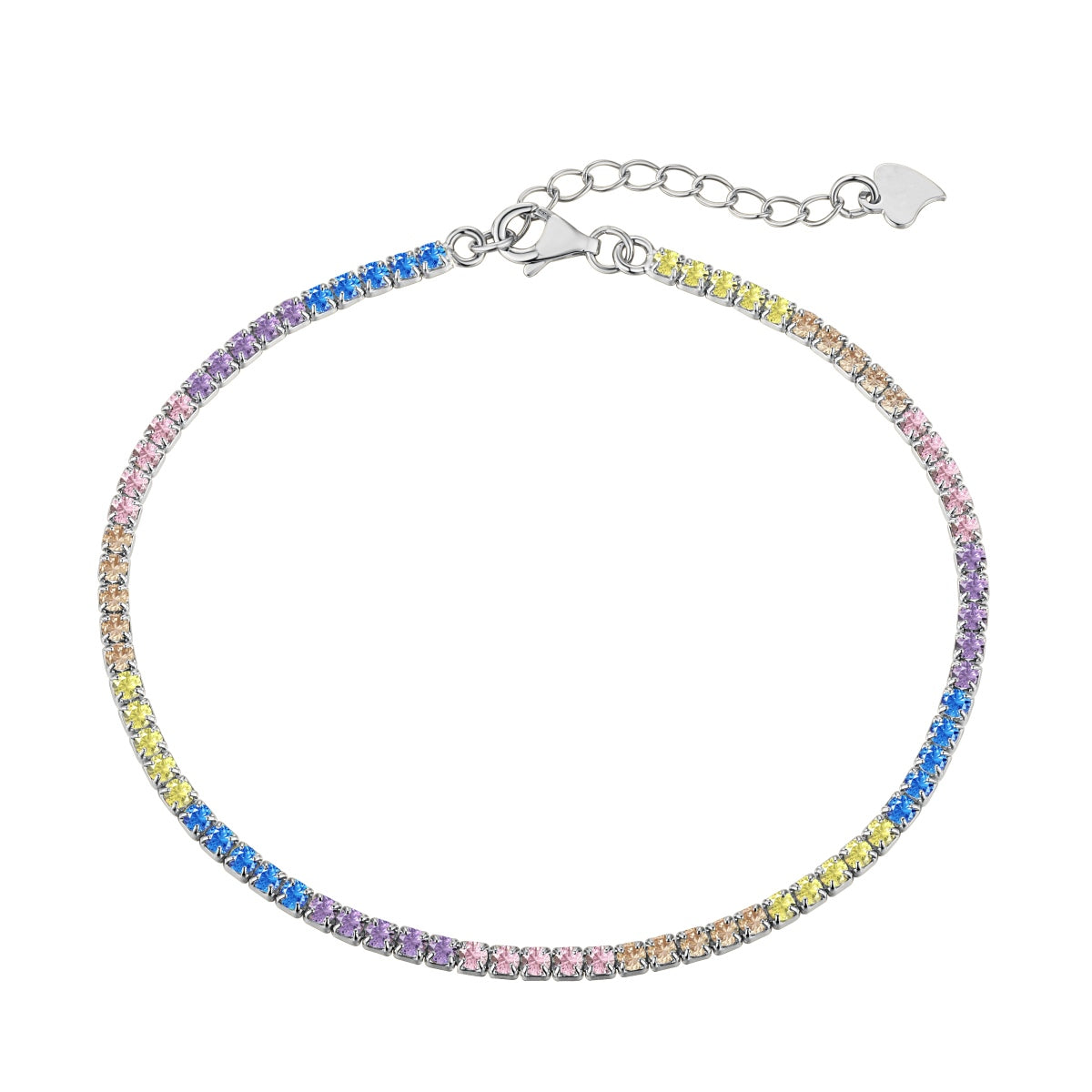 [Echo Fine ]Dazzling Colorful Round Cut Daily Bracelet
