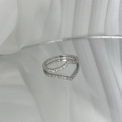 [Echo Fine ]Elaborate Tennis Band Ring